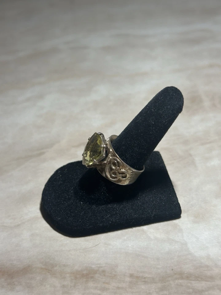 B. Paz Israel sterling silver lemon quartz statement ring size 6 - Image 2 of 4