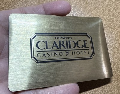 Vintage Del Webb s Claridge Casino Hotel Gold Metallic Card   Atlantic City