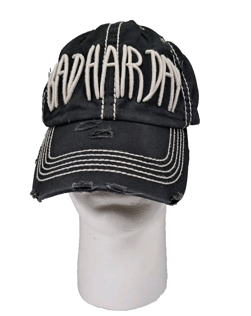 KBETHOS Vintage Bad Hair Day Distressed Baseball Cap Black C