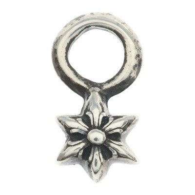CHROME HEARTS STACK STAR Charm Pendant Top Silver Used bde0790c24f192a8da16bc996