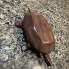 VINTAGE HAND CARVED WOODEN TURTLE TRINKET BOX 1970's  — photo 1