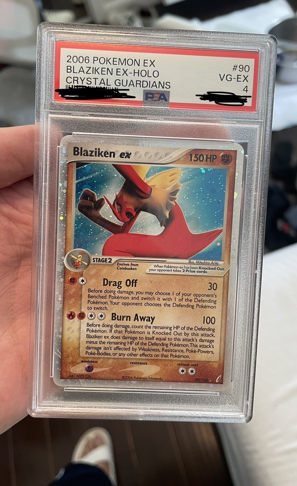 Blaziken ex 90/100 Crystal Guardians Holo PSA 4 VGEX