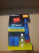 HANES Boxer Briefs 5-Pack Boy's Mesh Stretch X-Temp Size S 6/8 BX88P5 New 