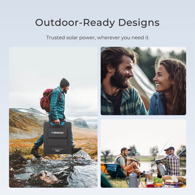 Open Box Renogy 200W Portable Solar Panel IP65 Kits For Power Station RV