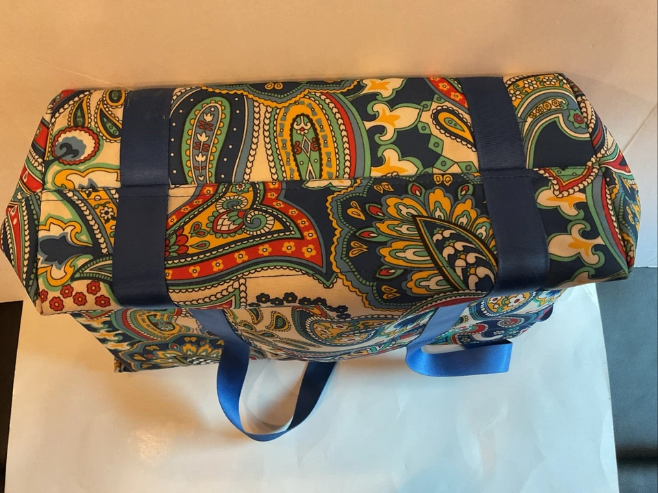 Bolso de Mano Suavemente Usado 1X~ Vera Bradley Marina Paisley XLarge Aislado Foto 4 de 4