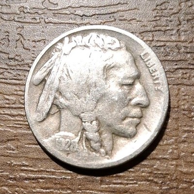 1928-D Denver Buffalo Nickel (Indian Head) 5C Five Cents US Coin