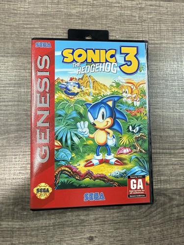 Sonic the Hedgehog 3 Custom Game Case For Sega Genesis *NO GAME*