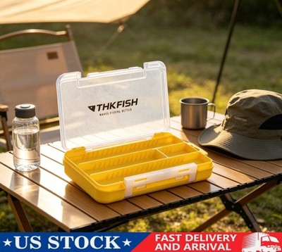 Design Double Sided Fishing Tackle Box Bait Organizer Storage Case Lure Box US 