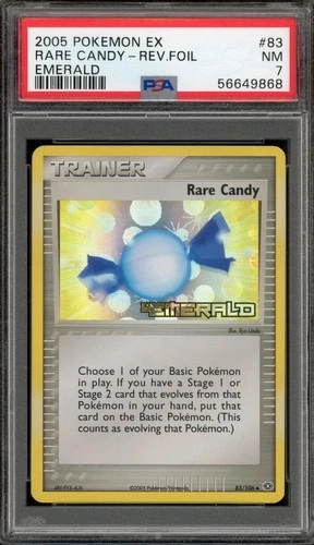 Pokemon Rare Candy EX Emerald Reverse Holo #83 PSA 7
