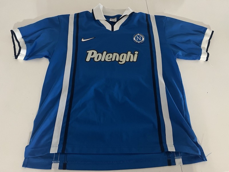 RARE VTG SERIE A SSC NAPOLI 1997/98 HOME KIT NIKE SOCCER JERSEY L