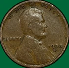 1933-D Lincoln Wheat Cent Fine F Coin #34959