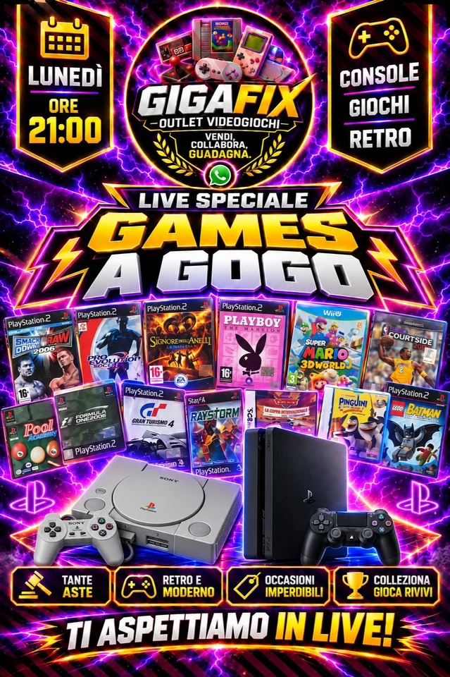 Speciale Outlet Videogiochi e Retrogames Gigafix – Sconti fino al 70%