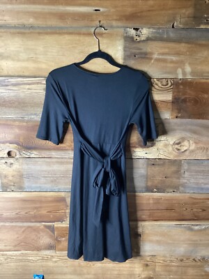 black maternity jersey dress Women's Bamboo Jersey Maternity & Nursing T-Shirt Dress in Black, Size Small by Quince