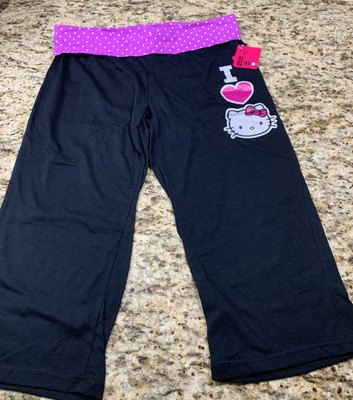 Hello Kitty Juniors Capri Lounge Pants Size L By Sanrio New W/Tags