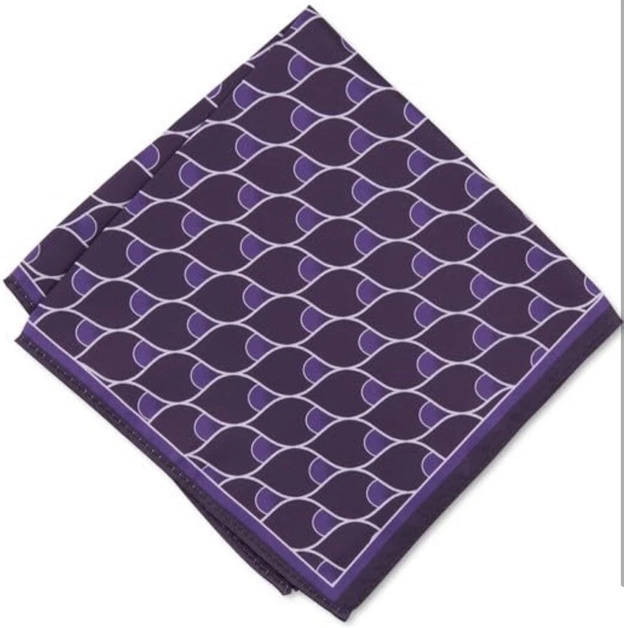 Cuadrado de bolsillo con estampado geográfico Alfani para hombre (ciruela, talla única) Foto 2 de 4