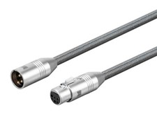 XLR Balanced Audio Cable - 1M  24K Gold Plated / Oxygen-Free Copper - Monolith
