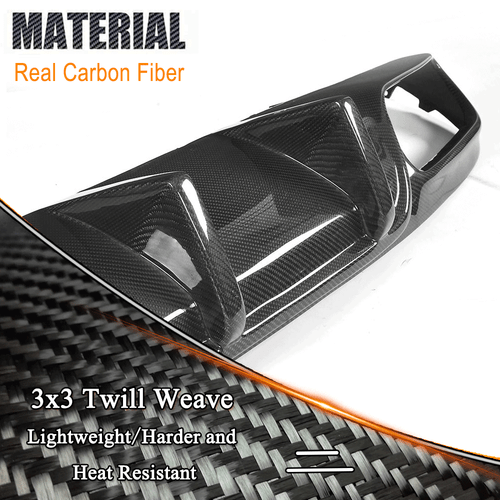 For Mercedes C205 C63 Coupe 2015-2019 REAL Carbon Rear Bumper Diffuser Lippe - Bild 8 von 11