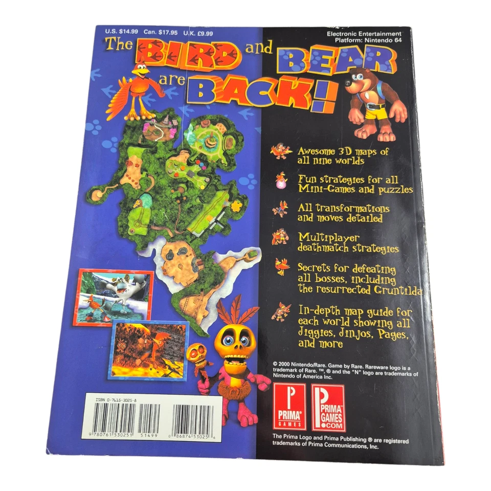 Banjo-Tooie: Prima Official Strategy Guide 2000 N64 Guía de juego a todo color RARO Foto 2 de 4