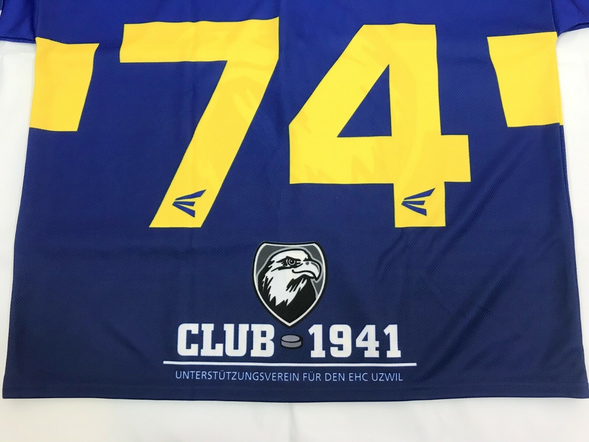 Maillot De Hockey Vintage EHC Uzwil Suisse #4 – Taille XL – État Porté (avec Traces De Jeu)