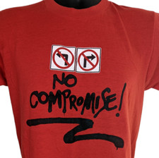 Christian Vintage 80s Tshirt No Compromise Hands Off Size M Made In USA