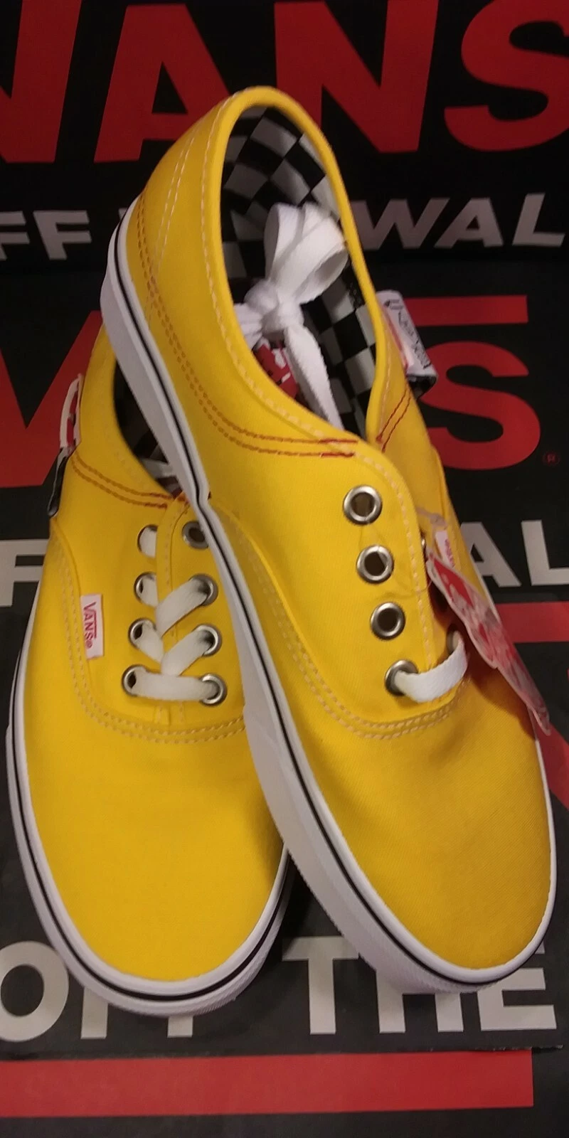 Vans Authentic Hc Lemon Chrome Yellow White Checkered DIY