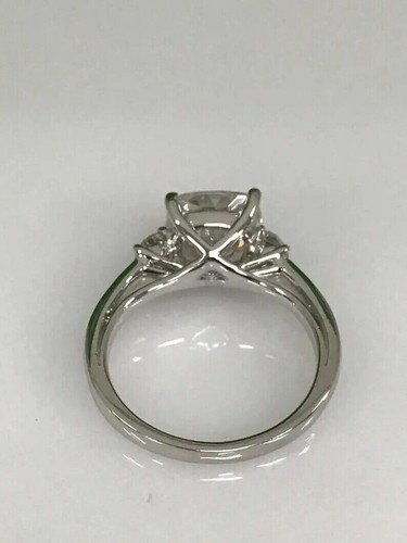 3.20 Ct Round Cut White Diamond Lab-Created Engagement Ring 925 Sterling Silver - Picture 4 of 4