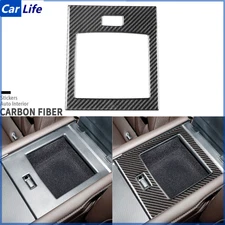 Real Carbon Fiber Rear Armrest Box Storage Panel Cover For Benz GLE W167 2019-24