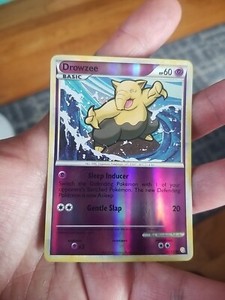 Pokemon Card HeartGold & SoulSilver Reverse Holo Drowzee 62/123.