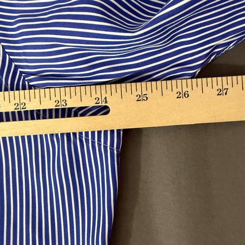 Ralph Lauren Shirt Men's Extra Large Long Sleeve Button-Down Shirt Striped Blue - Picture 8 of 12