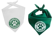 Puppuccino Dog Bandanas - Coffee/Cappuccino/Puppy/Pet Bandana/Funny/Starbucks