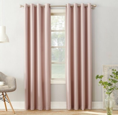54''x95'' Blush Pink Room-Darkening Grommet Curtain Panel, Sun Zero
