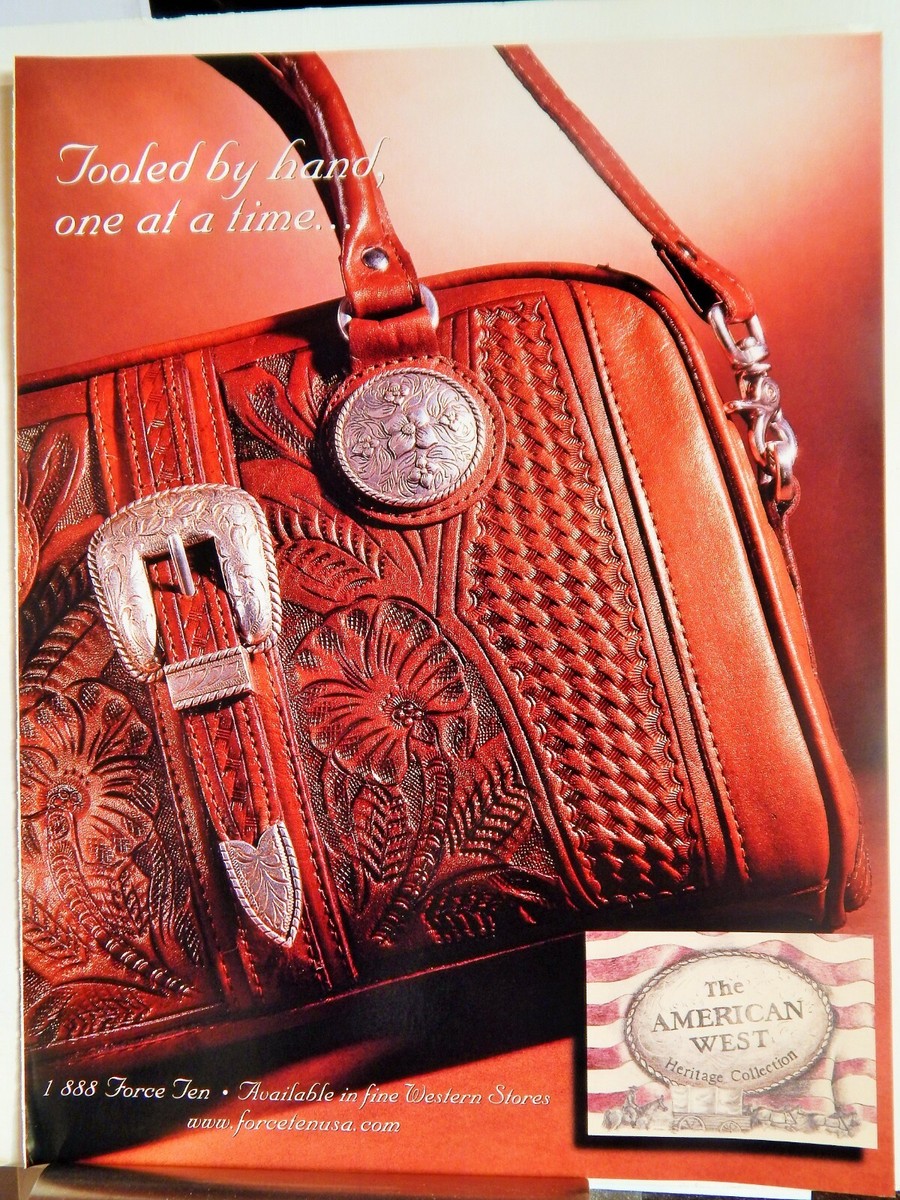 AMERICAN WEST HERITAGE COLLECTION HAND TOOLED BAGS VTG 2000