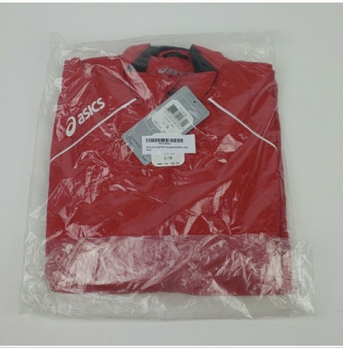 Asics Unisex Child Jacket Junior Sz Youth Large Red Zip Up Side Pocket Collared - Picture 5 of 6