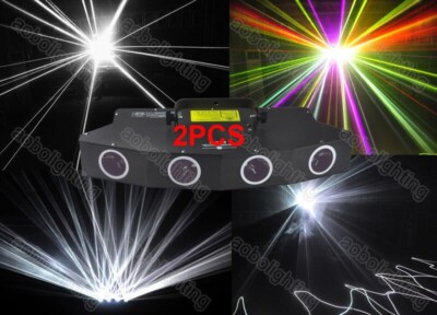 2x DJ Night club Disco 4 Eyes White color Lazer Light Beam Bar Stage Laser Light