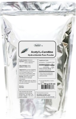 alc pure acetyl l-carnitine NuSci Acetyl L-Carnitine Pure Powder ALC 100g (3.52 oz) cognition