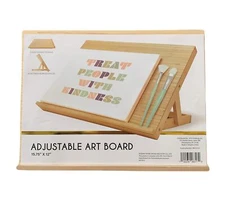 Artistic Wood Desk Easel - Adjustable, Lightweight, Strong Back Support - Tablet
