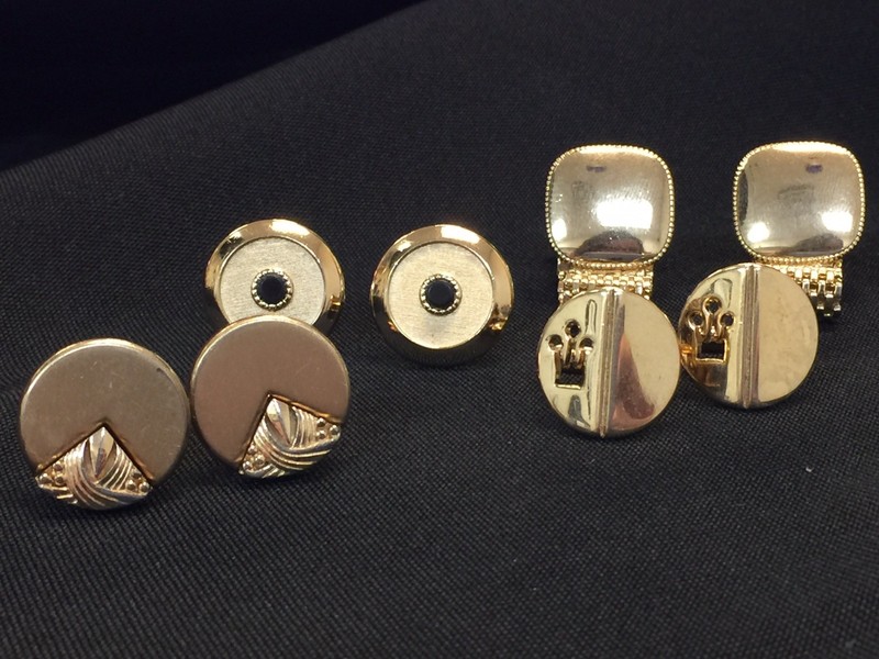 Set of 4 Gold Tone Park Lane Swank Cuff Links