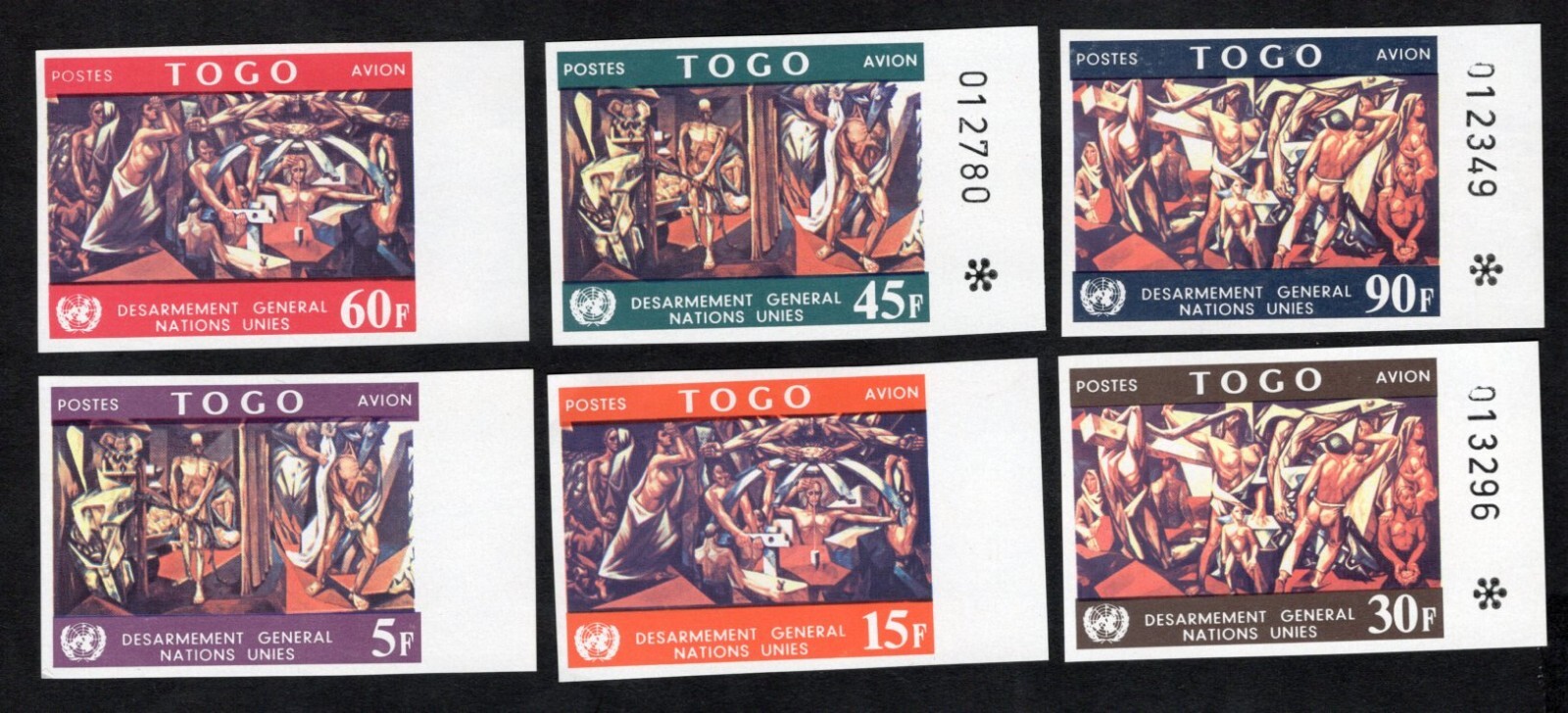 Togo 1967 stamps Mi#588B-593B START8%ONLY MNH CV=84$