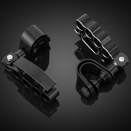 Clavijas de pie de carretera de 1""~1 1/4"" con abrazaderas para Harley Touring Honda Suzuki Kawasaki - Imagen 17 de 24