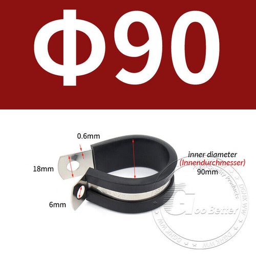 Rohrschellen Leitungsschellen Schlauchschellen mit Gummi 6mm - 200mm DIN 3016 - Bild 43 von 109