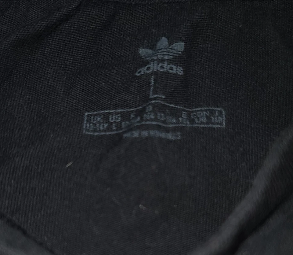 Adidas Performance Tee T-Shirt Kids Large Black White Size Large - Image 4 of 4