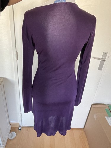 Robe Thierry Mugler. En Cuir Et Viscose. Décolleté Plongeant. Très Bonne État. - Imagen 6 de 7