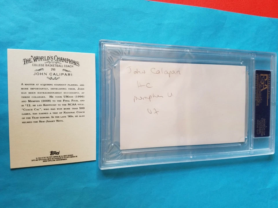 JOHN CALIPARI PSA /DNA CERTIFIED AUTOGRAPH AUTO & ALLEN & GINTER CARD ARKANSAS - Image 2 of 4