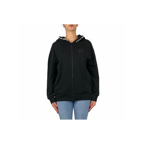 Felpa Donna Love Moschino GIUBBINO FELPA ZIP PERLE Nero W3411 01 M4055 C74  | eBay