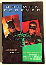 BATMAN FOREVER ~1995~Novel/Screenplay~ Color Photos -1st Print~Little Brown~FN+