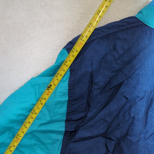Vintage Sergio Tacchini Track Jacket Bomber XL US44 EU54 Blue Nylon Shiny Mens - Picture 16 of 16
