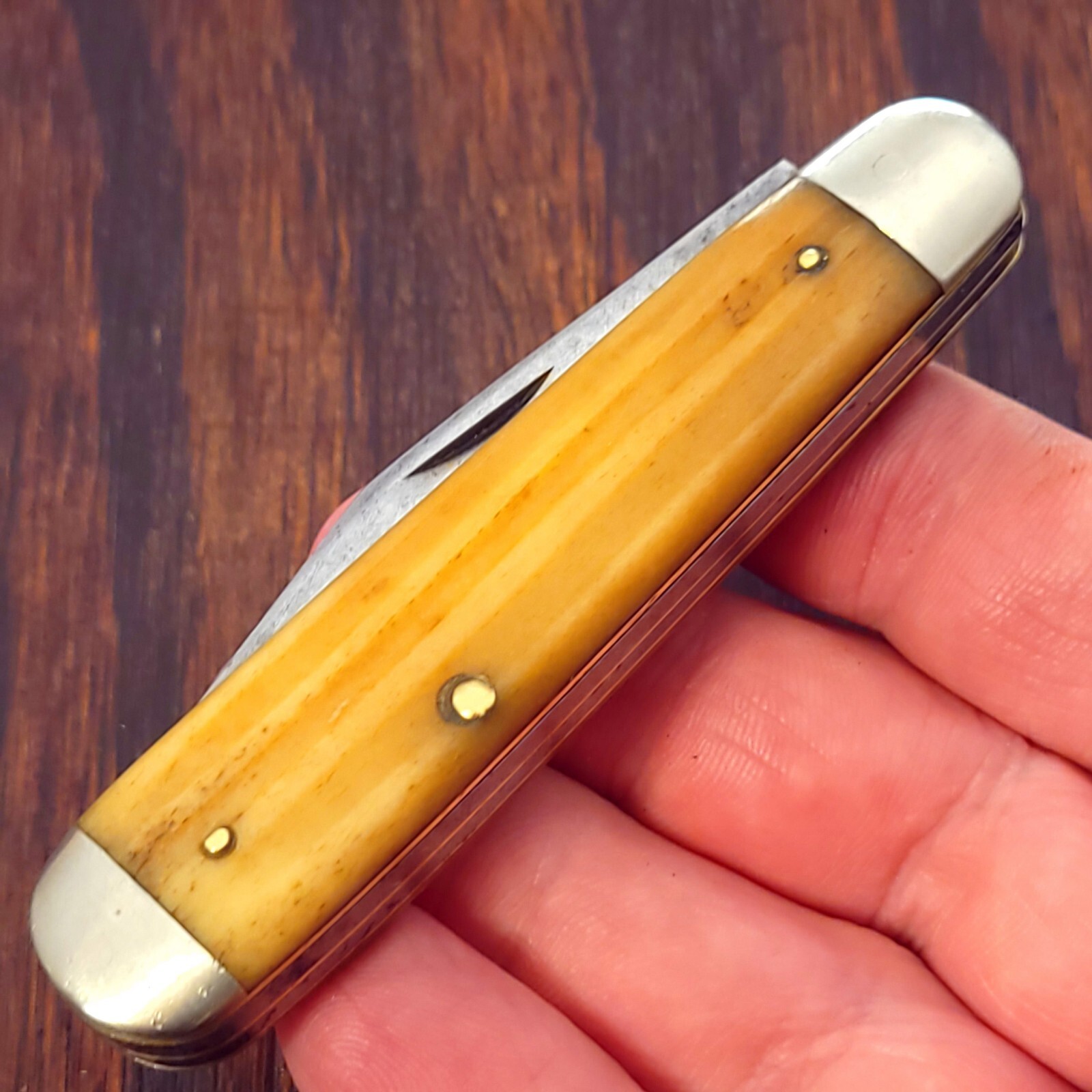 Queen Steel Knife Made In USA 194650 Swell End JACK Grooved Bone