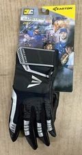 NWT Easton Youth Size Medium Gametime Elite DFS Baseball Batting Gloves BLK/GRY