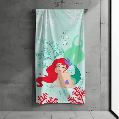 Disney Arielle Meerjungfrau Badetuch Strandtuch Handtuch 70x140 cm Baumwolle