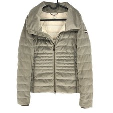Colmar Grigio Morbido Velluto Giacca Piumino Trapuntato Taglia EU 38 UK 10 US 8